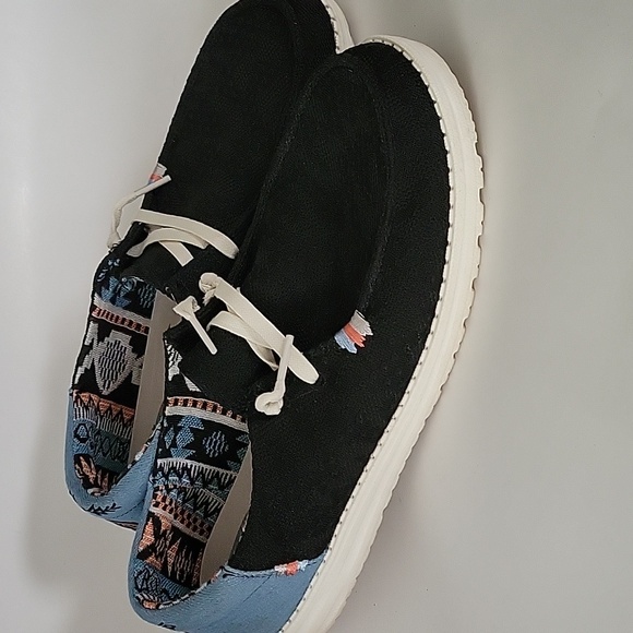 Hey Dude Wendy Boho Black Womens Shoe Sz 11 - Picture 2 of 10